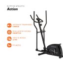 Ver imagem 5 de Elíptico Athletic Action 8 Níveis Magnéticos Suporta 140kg Silencioso e sem Impacto Treino Completo