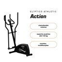 Ver imagem 6 de Elíptico Athletic Action 8 Níveis Magnéticos Suporta 140kg Silencioso e sem Impacto Treino Completo