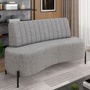 Ver imagem 4 de Sofá Chaise 2 Lugares Sala Living 160cm Pés Industrial Cayman K01 Linho Cinza Lyam Decor