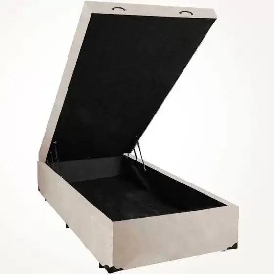 Ver imagem 1 de Mini Cama Box Baú Suede 70x150cm - Genki Kenko Colchões:marrom Cafe