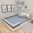 Ver imagem 1 de Cama Infantil Montessoriana Casal Cori Yescasa Branco/Carvalho Mel