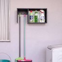 Ver imagem 1 de Armário Aéreo para Lavanderia MDP 15mm com Nicho Organizador Preto
