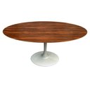 Ver imagem 1 de Mesa Saarinen Oval Pau Ferro 198x122cm - Base Branca mgsaarinen