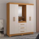 Ver imagem 2 de Guarda-roupa 4 Portas Nt 5015 Freijó com Off White - Notável