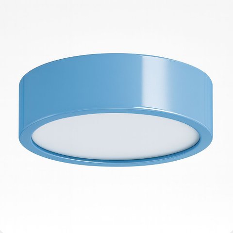 Plafon D250 Aluminio Teto e27 2 Luzes Lumini Lab - Azul Bebe