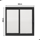 Ver imagem 4 de Janela de Alumínio de Correr Lateral 2 Folhas Móveis 60 X 60 Cor Preta
