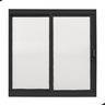 Janela de Alumínio de Correr Lateral 2 Folhas Móveis 60 X 60 Cor Preta - 1