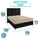 Ver imagem 3 de Cama + Box Preto e Colchão D33 Casal - Maxsono Paropas + Cabeceira