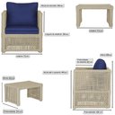 Ver imagem 2 de Mesa e 2 Poltronas Madri Corda Náutica Estofado 10 Trama Rami