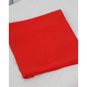 Ver imagem 3 de Manta Cueiro Bebê Malha com Pompom 70x80cm: Vermelho