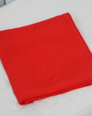 Ver imagem 3 de Manta Cueiro Bebê Malha com Pompom 70x80cm: Vermelho