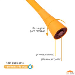 Bico Arejador Duplo Jato Cone Laranja Para Torneira Gourmet - 3