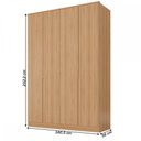 Ver imagem 4 de Guarda-roupa Solteiro Logan 4 Portas 2 Gavetas Olmo - Mambel