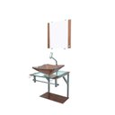 Ver imagem 2 de Gabinete de Vidro 40cm para Banheiro Cuba Chanfrada Marrom - Dahora