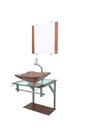 Ver imagem 2 de Gabinete de Vidro 40cm para Banheiro Cuba Chanfrada Marrom - Dahora