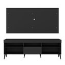 Ver imagem 6 de Rack com Painel para TV até 55 Polegadas 1 Porta 5 Nichos Retrô Espresso Móveis