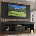 Ver imagem 1 de Rack com Painel para TV até 55 Polegadas 1 Porta 5 Nichos Retrô Espresso Móveis