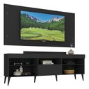 Ver imagem 3 de Rack com Painel para TV até 55 Polegadas 1 Porta 5 Nichos Retrô Espresso Móveis