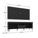 Ver imagem 7 de Rack com Painel para TV até 55 Polegadas 1 Porta 5 Nichos Retrô Espresso Móveis