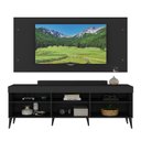 Ver imagem 5 de Rack com Painel para TV até 55 Polegadas 1 Porta 5 Nichos Retrô Espresso Móveis