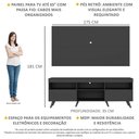 Ver imagem 3 de Rack c/ Painel TV 65" Retrô Holanda Multimóveis BR3133 Preto