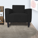 Ver imagem 1 de Jogo 2 Poltronas Estofadas Para Escritório Leticia Slim Suede Preto - LM DECOR