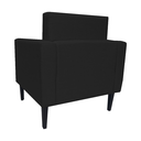 Ver imagem 4 de Jogo 2 Poltronas Estofadas Para Escritório Leticia Slim Suede Preto - LM DECOR
