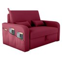 Ver imagem 5 de Sofá Cama 2 Lugares com Baú Hiram Veludo Vinho