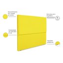Ver imagem 3 de Cabeceira Cama Box Orgânica Queen 160cm Luna Suede C/frame Amarelo
