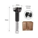 Ver imagem 1 de Broca Forstner Profissional Sentido Direita - Furo Não Passante - Haste 10mm para Cnc e Furadeira Mú
