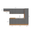 Ver imagem 3 de Cozinha Modulada Pixel Kappesberg 100% Mdp Canela/cinza Sagrado 330cm