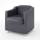 Ver imagem 2 de Kit 6 Poltronas Tilla para Salão Recepção – Balaqui Decor Cor:courino Cinza