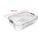 Ver imagem 7 de Kit 3 Caixa Organizadora Grande Tampa Trava 17L Transparente