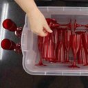 Ver imagem 5 de Kit 3 Caixa Organizadora Grande Tampa Trava 17L Transparente