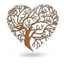 Ver imagem 1 de Quadro Decorativo Parede Árvore da Vida Coração Vazado Mdf Decoração Sala Quarto Casal Luxo