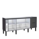 Ver imagem 2 de Balcão Buffet Cozinha Sala de Jantar com Tampo 200cm Cisne Cozimax Preto