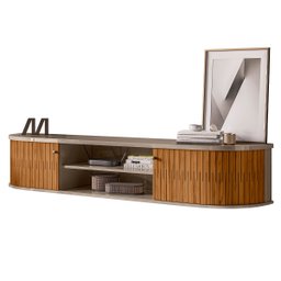 Rack Suspenso Algarve Tvs até 75” Fendi Naturale 289133 Madetec - 1