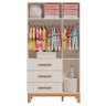 Berço Americano Mini Cama com Gaveta Antonella e Guarda Roupa 3 Portas Pega Pega Off White Caramelo  - 5