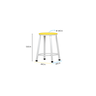 Kit 2 Banquetas Baixa Banco Cozinha Americana Balcão Bar Aço:amarelo/branco - 5