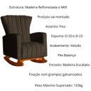 Ver imagem 4 de Kit Poltrona Balanço Melinda e Puff Jade Veludo