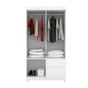 Ver imagem 5 de Guarda Roupa Solteiro Lótus 4 Portas + 2 Gavetas - Demóbile:branco/rosa Flex