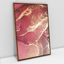 Ver imagem 1 de Quadro Decorativo em Canvas Abstrato Mármore Rosa Perolado TaColado Moldura Flutuante 4,5cm Freijó 6