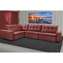 Ver imagem 1 de Sofa de Canto Retrátil e Reclinável com Molas Cama Inbox Oklahoma 3,85x2,61 ou 2,61x3,85 Vermelho