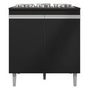 Ver imagem 1 de Balcao com Tampo Cooktop 79 Cm 2 Portas Andreia Preto Reajl Preto