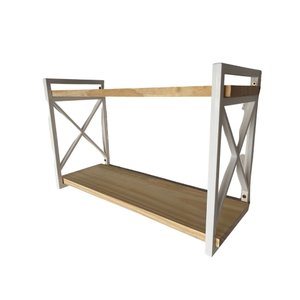 Prateleira Estilo Industrial Suporte na cor Branca