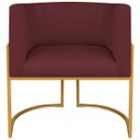 Ver imagem 5 de Kit 2 Poltronas Dália Luxo Moderna Estofada Design Sofisticado com Base de Ferro Dourado Suede