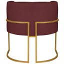 Ver imagem 7 de Kit 2 Poltronas Dália Luxo Moderna Estofada Design Sofisticado com Base de Ferro Dourado Suede
