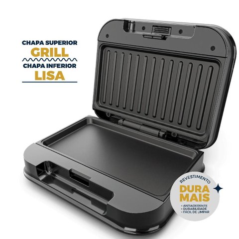 Grill e Sanduicheira Britânia 2 em 1 750W BGR24A - 127V