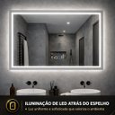 Ver imagem 4 de Espelho LED Banheiro Retamgular Touch 3 Cores de Luz com Desembaçador Display Digital 80x60cm Bivolt