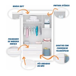 Kit de Quarto Infantil Carro Meninos Cama e Guarda Roupas:azul - 3